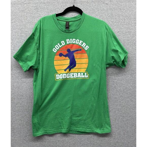 Gold Diggers Dodgeball Shirt Mens Large Tshirt Graphic Funny Print - Picture 1 of 5